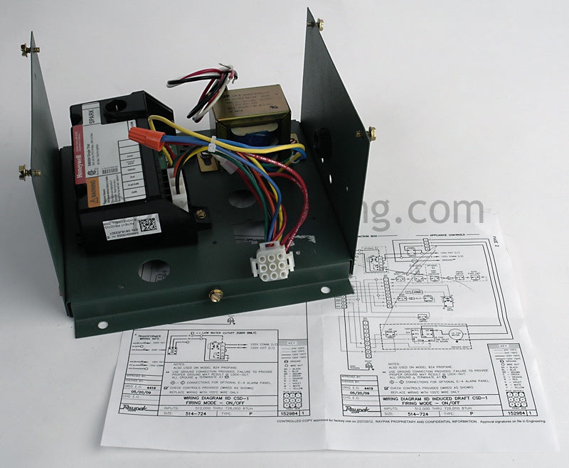 Raypak J-Box Nat./Pro. Iid/Lock (Complete) - Part Number: 002479F