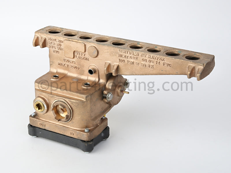 Raypak Inlet/Outlet Header 4 Pass 2 In. Bronze(-H- Ug) - Part Number: 002489F