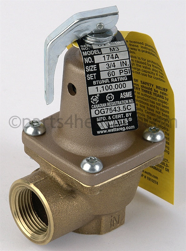 Raypak Prv 60 Psi - Part Number: 007222F