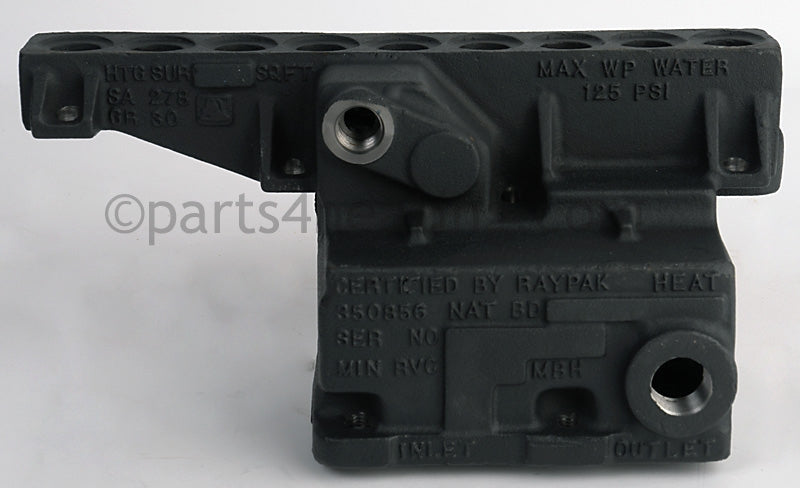 Raypak Inlet/Outlet Header Asme Ci - Part Number: 012319F