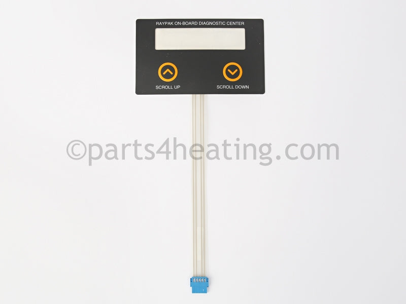 Raypak Membrane Switch - Part Number: 012598F