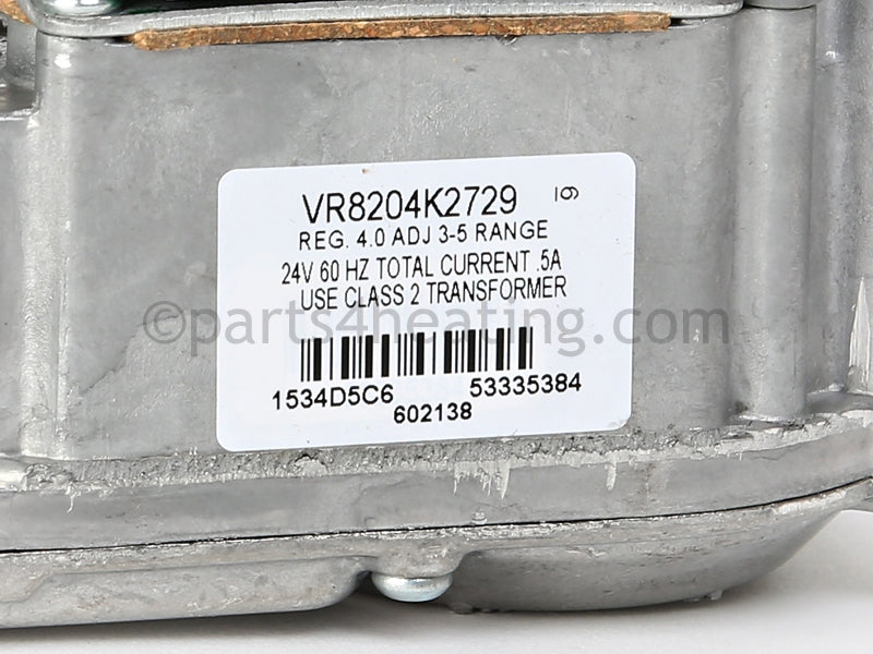 Raypak Gas Valve Natural- - Part Number: 014867F