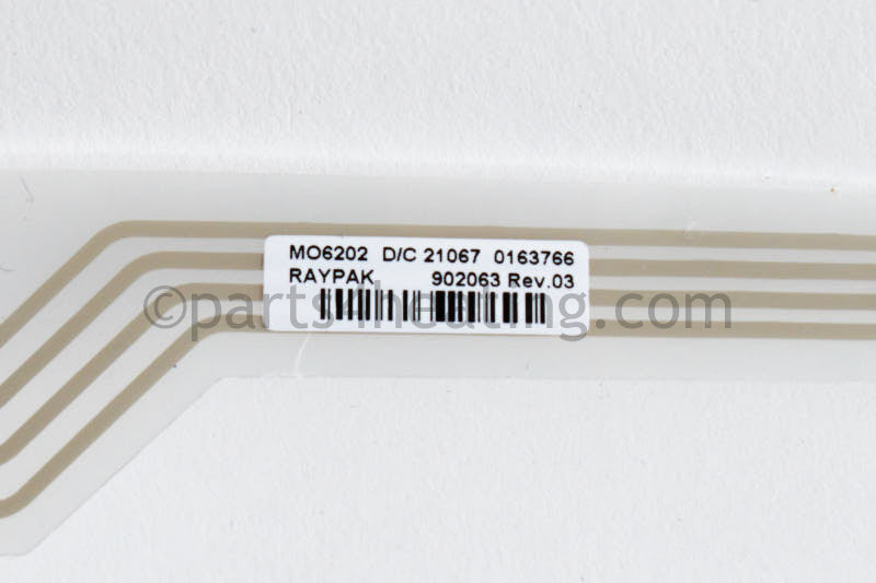 Raypak Switch/Decal-Membrane - Part Number: 014887F