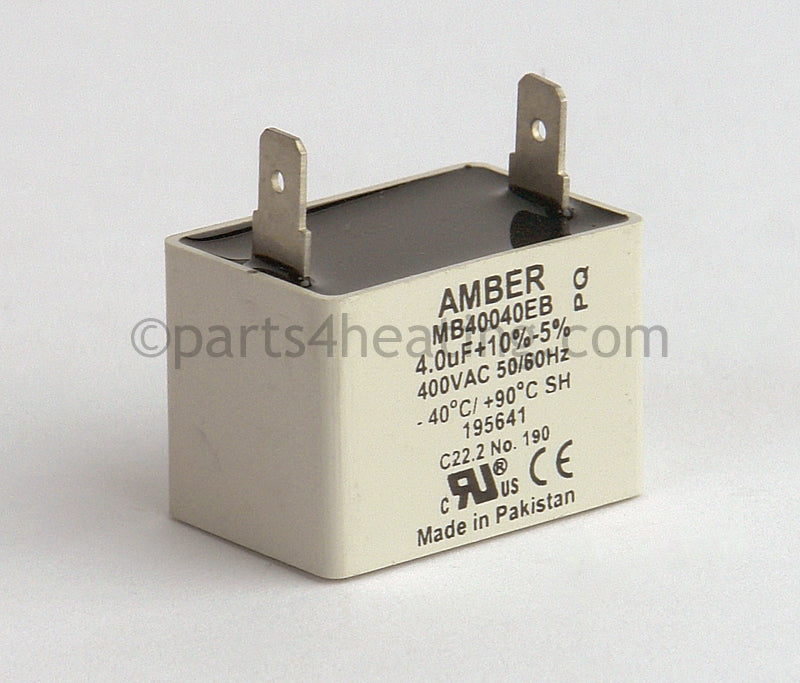 Reznor Venter Motor Capacitor, 115V, Rated 4Mfd, 400Vac - Part Number: RZ195641