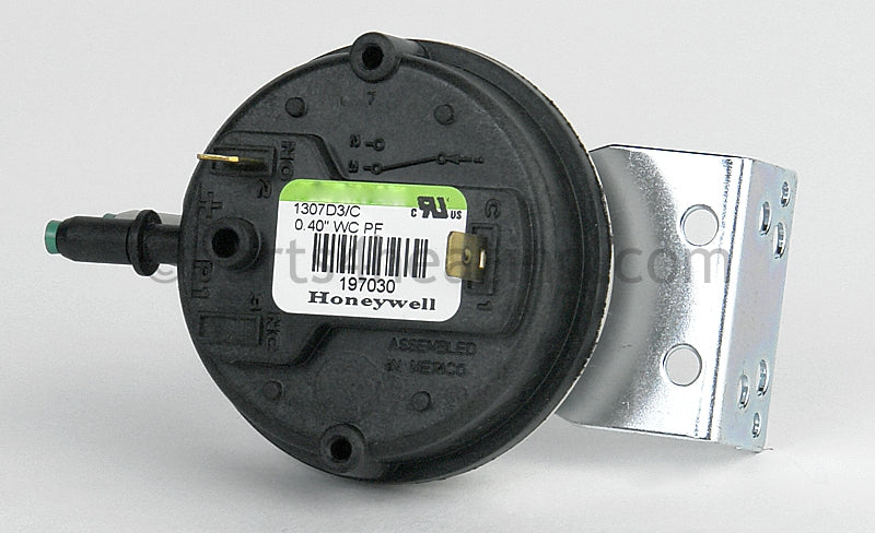 Reznor Pressure Switch, 0 To 6000 Ft., 0.40 In. W.C., Green - Part Number: RZ197030