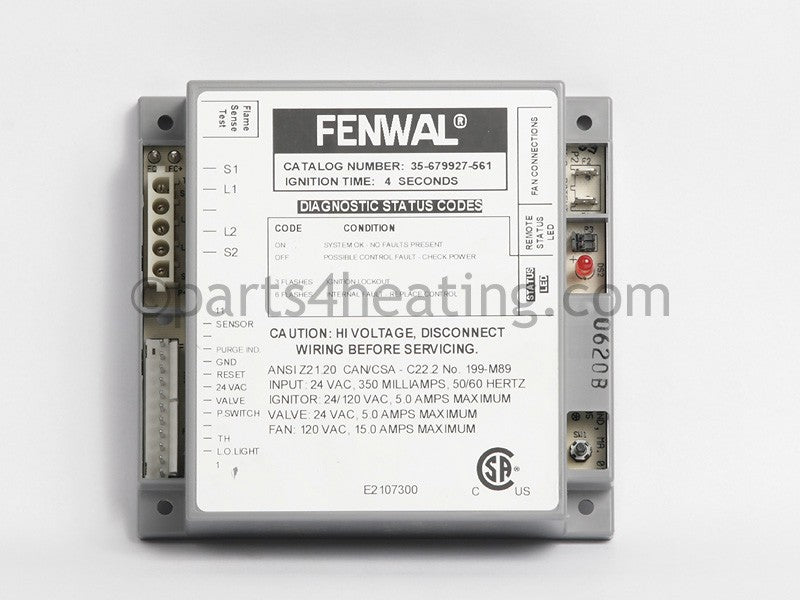 Laars Heating Systems Automatic Electronic Ignition Control, Single Try, Propane Gas Or Csd-1 - Part Number: E2107300