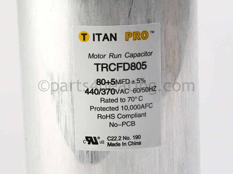 Raypak Capacitor - 1 Ph (Units Manufactured From 4/1/13) - Part Number: H000051