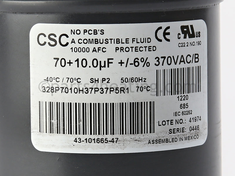 Raypak Capacitor - Part Number: H000280