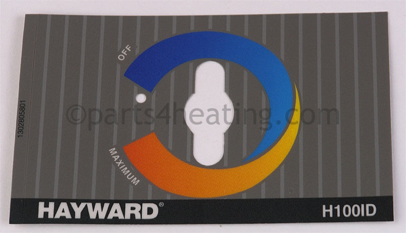 Hayward Industries Label, Control Panel - Part Number: IDXLBL1100