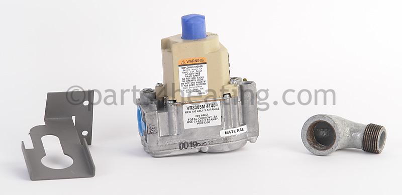 Laars Heating Systems Pool Heater Gas Valve, Natural, W/Street Ell, Lx - Part Number: R0336800