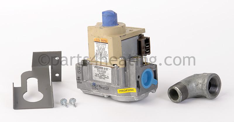 Laars Heating Systems Pool Heater Gas Valve, Lp, W/Street Ell, Lx - Part Number: R0336900