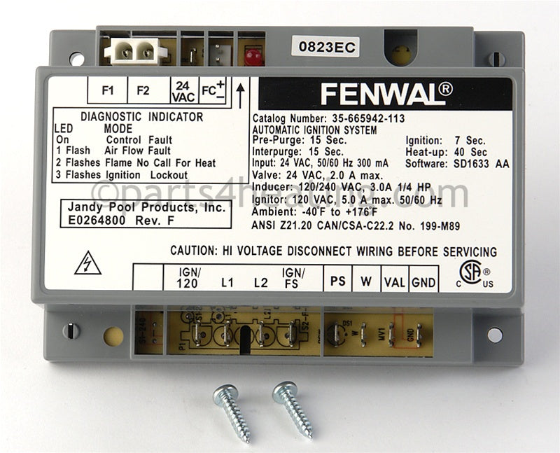 Laars Heating Systems Ignition Control - Part Number: R0456900