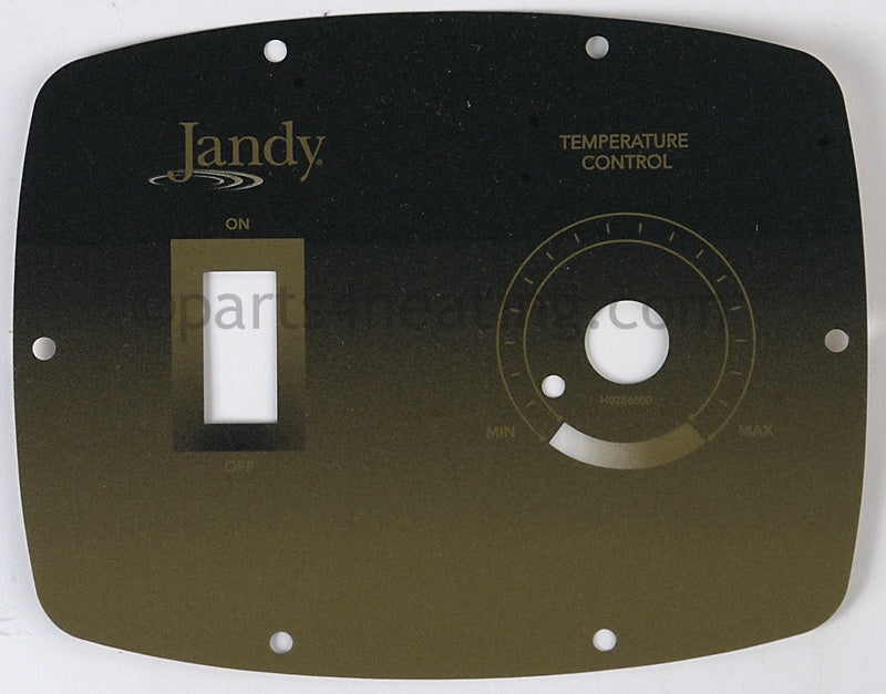 Jandy Temperature Control Label - Part Number: R0472100