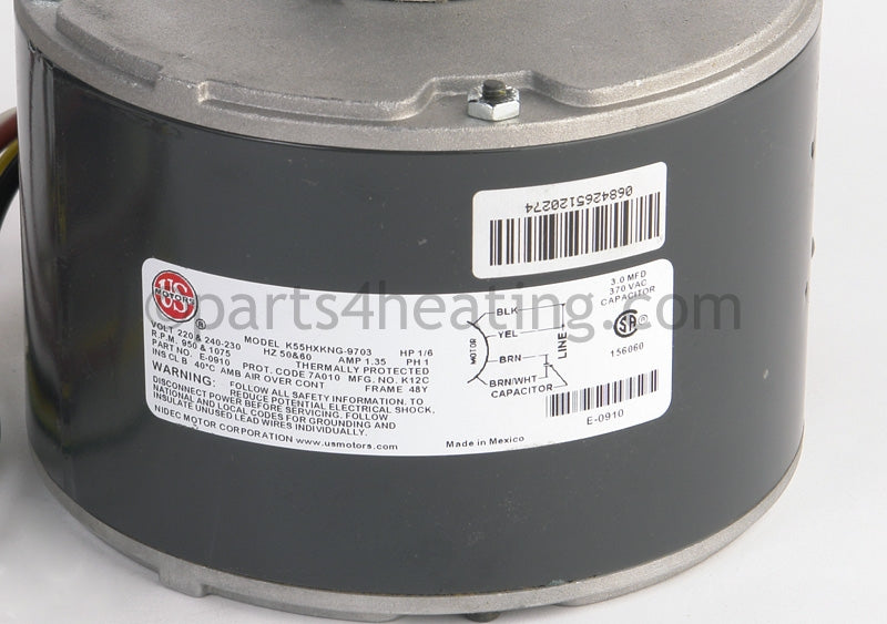 Zodiac Fan Motor, 1/6 Hp, 208 - 230 Vac - Part Number: R3000703