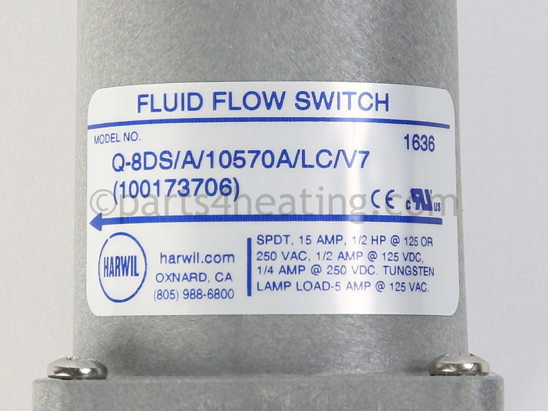 Lochinvar Flow Switch Prior To K08H00214681, All - Part Number: WTR2080 , 100173706